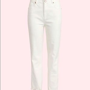 LOFT High Waist Straight Crop Frayed Hem 6P